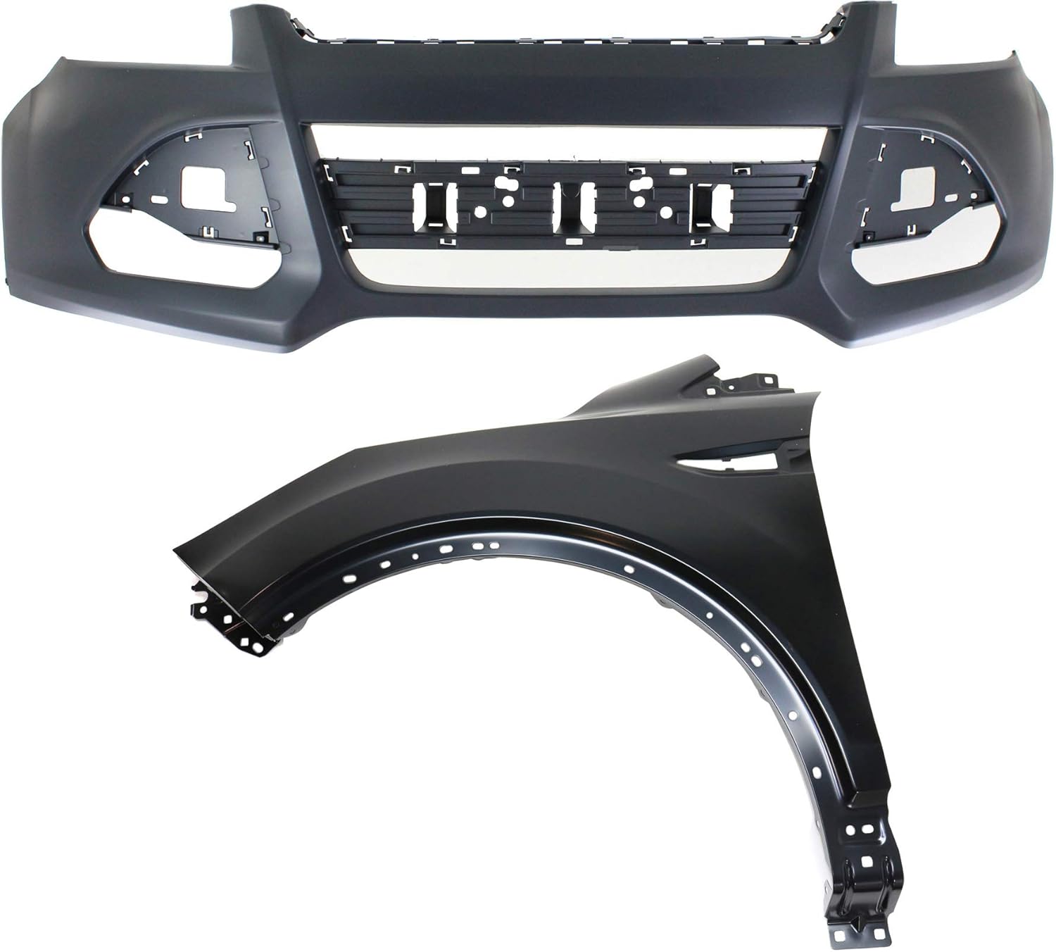 Garage-Pro Auto Body Repair Compatible with 2013-2016 Ford Escape with Front Bumper Cover and Fender (Driver Side) - CAPA Set of 2