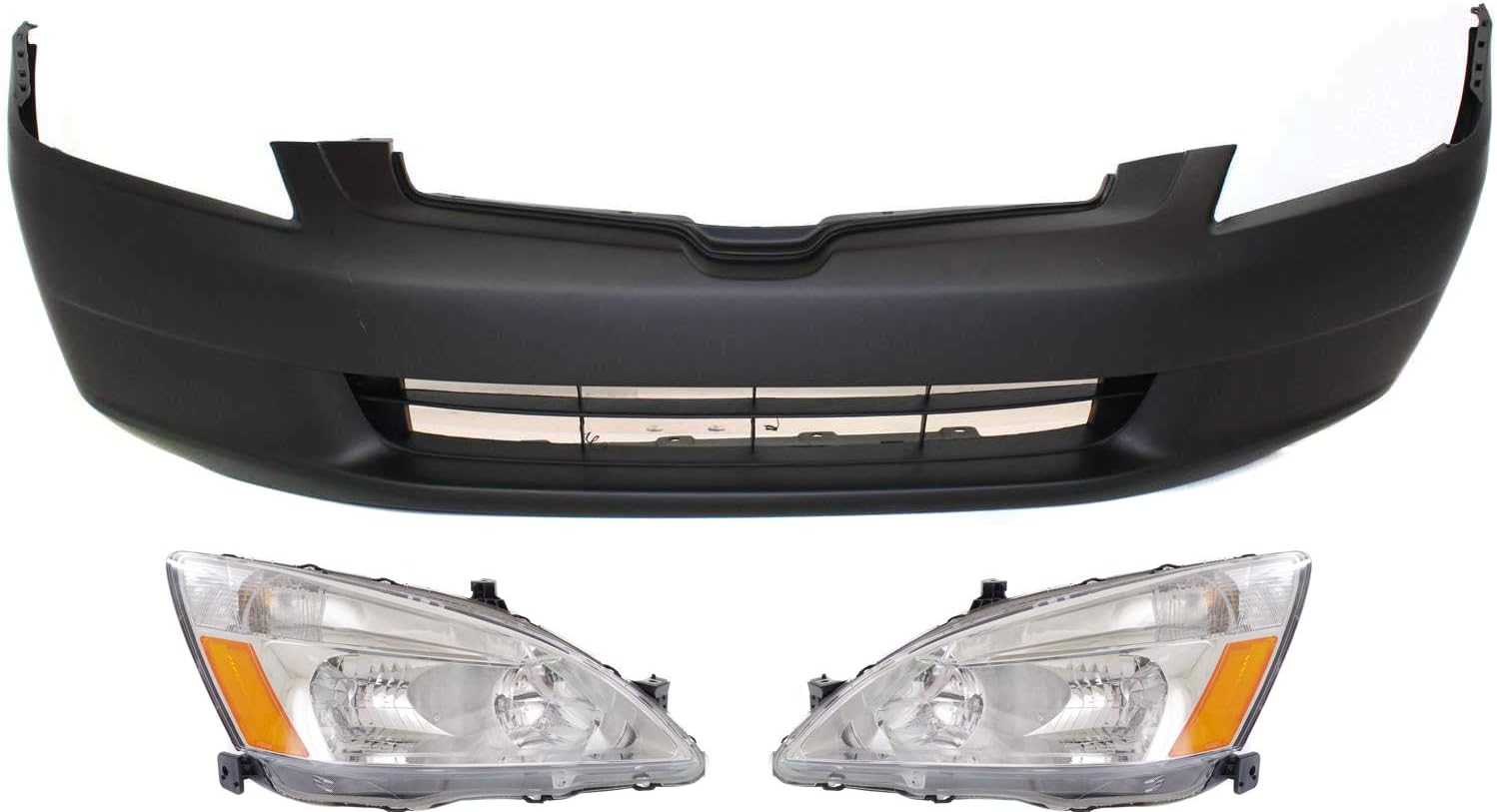 Garage-Pro Driver and Passenger Side Headlight Kit for Honda Accord 2003-2005 Halogen With bulb(s) W/Bumper Cover Sedan Replaces# 33101SDAA01-PFM 33151SDAA01-PFM 04711SDAA90ZZ