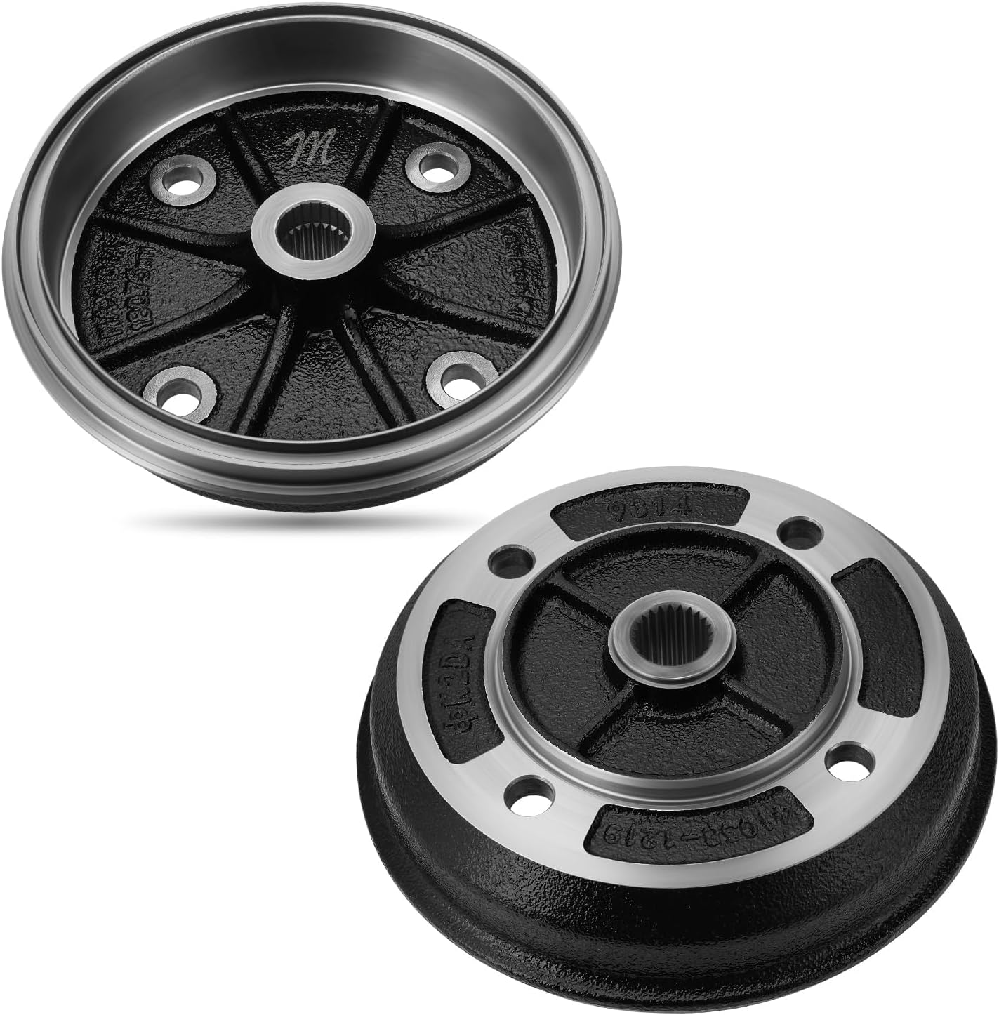 M MATI Rear Wheel Brake Drum Hub 2PCS for Kawasaki Mule 2010 2020 2030 2500 2510 2520 KAF540 KAF620 KAF950 1990-2001 41038-1226