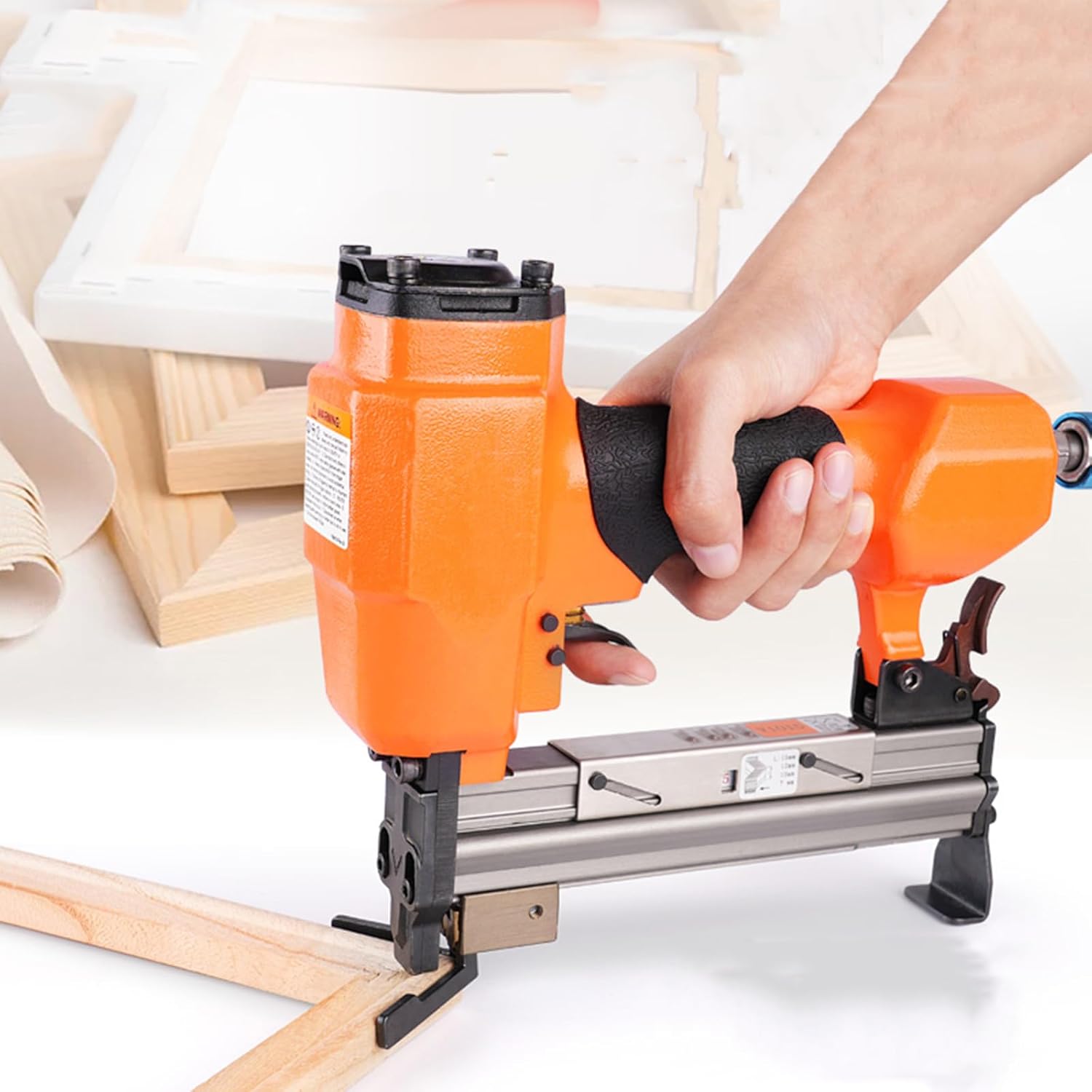 Pneumatic Picture Frame Nailer, 13/32-Inch V Nails Gun, Come with 4,000pcs 0.47