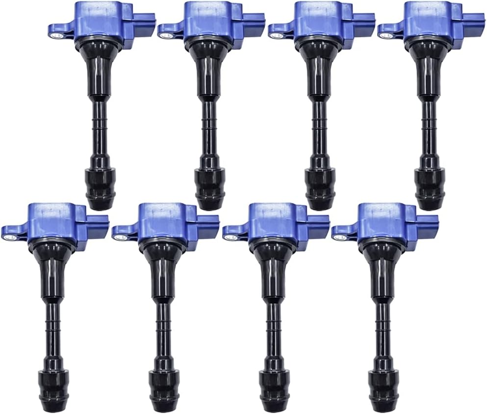 Performance Ignition Coil Pack Set Of 8 Compatible With INFINITI FX45 M45 QX56 NISSAN ARMADA PATHFINDER TITAN Patrol 4.5 VK45 5.6 VK56 V8 4.8 V6 TB48 For 22433-AR215 UF482 UF568 UF510