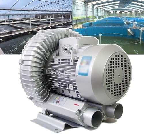 220V 50HZ Regenerative Blower, Electric Air Pump For Aquarium Hydroponics Pond Septic Tank Aerators, High Power Vortex Ring Industrial Vacuum(250W/0.34HP)