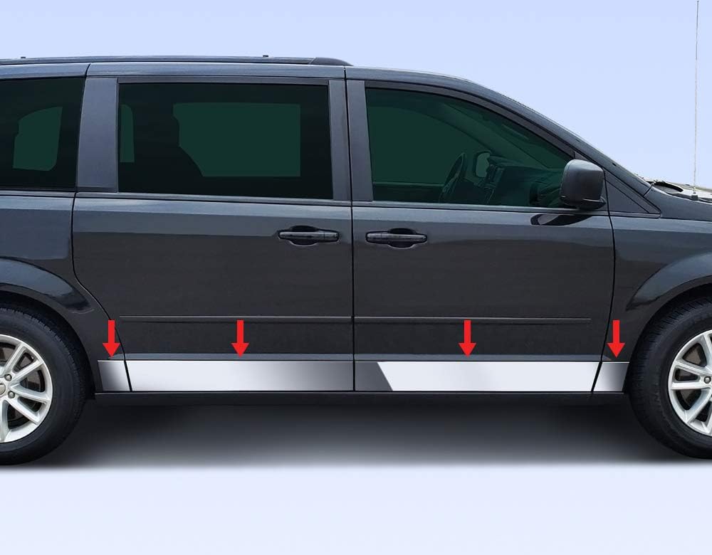 Tyger Auto Made in USA! Compatible with 2011-2020 Dodge Grand Caravan Chrome Stainless Steel Rocker Panel Trim 5.5