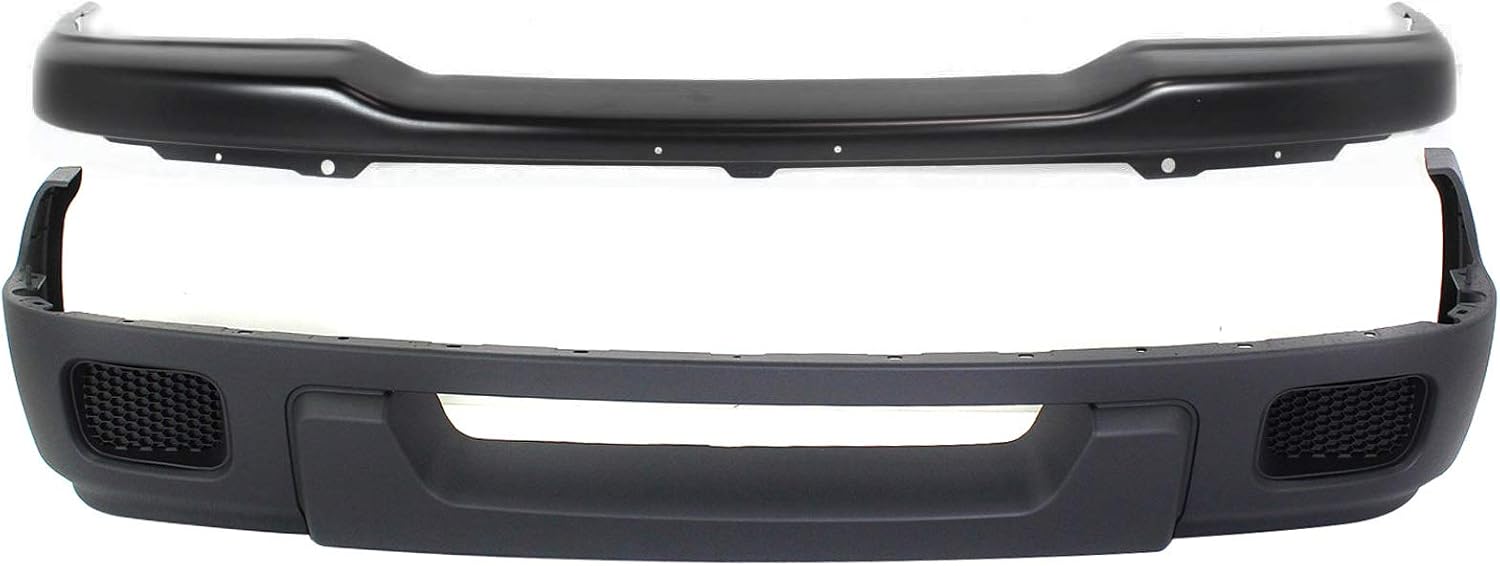 Garage-Pro Bumper Kit for Ford Ranger Edge 2004-2005 Front 4WD Painted Black Steel w/license plate provision Replaces # 1L5Z17757JA FO1002380 4L5Z17626EAA FO1095215