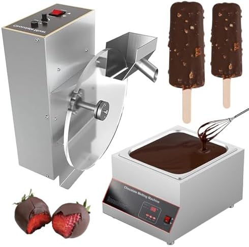 Electric Chocolate Melting and Mixing Machine, Professional Chocolate Tempering Equipment for Cake Shops and Bakeries