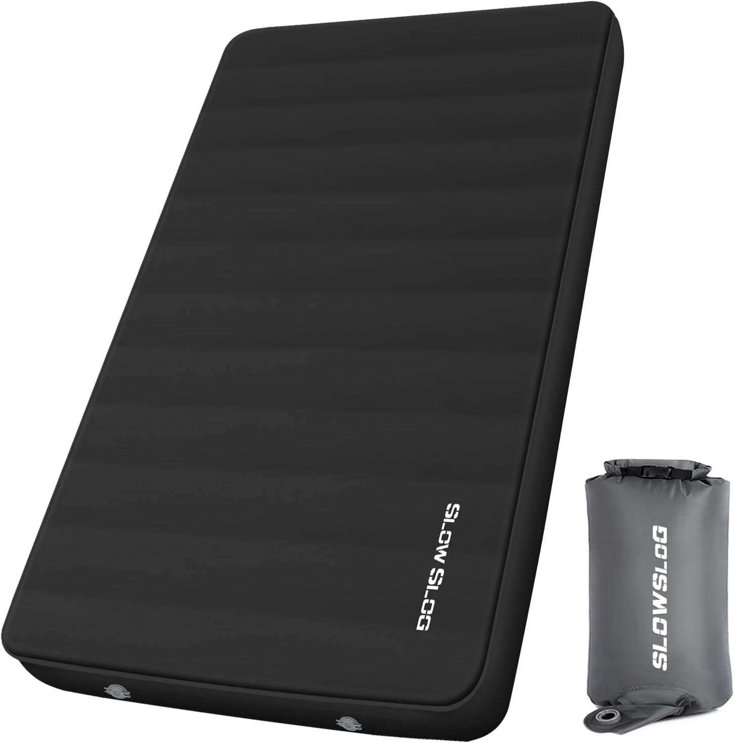 Self-Inflating Sleeping Pad with Portable Electric Air Pump, 4in Thick Memory Foam Camping Mattress for Tent Cot & Car Travel, Fast Inflate & Deflate Camping Pad