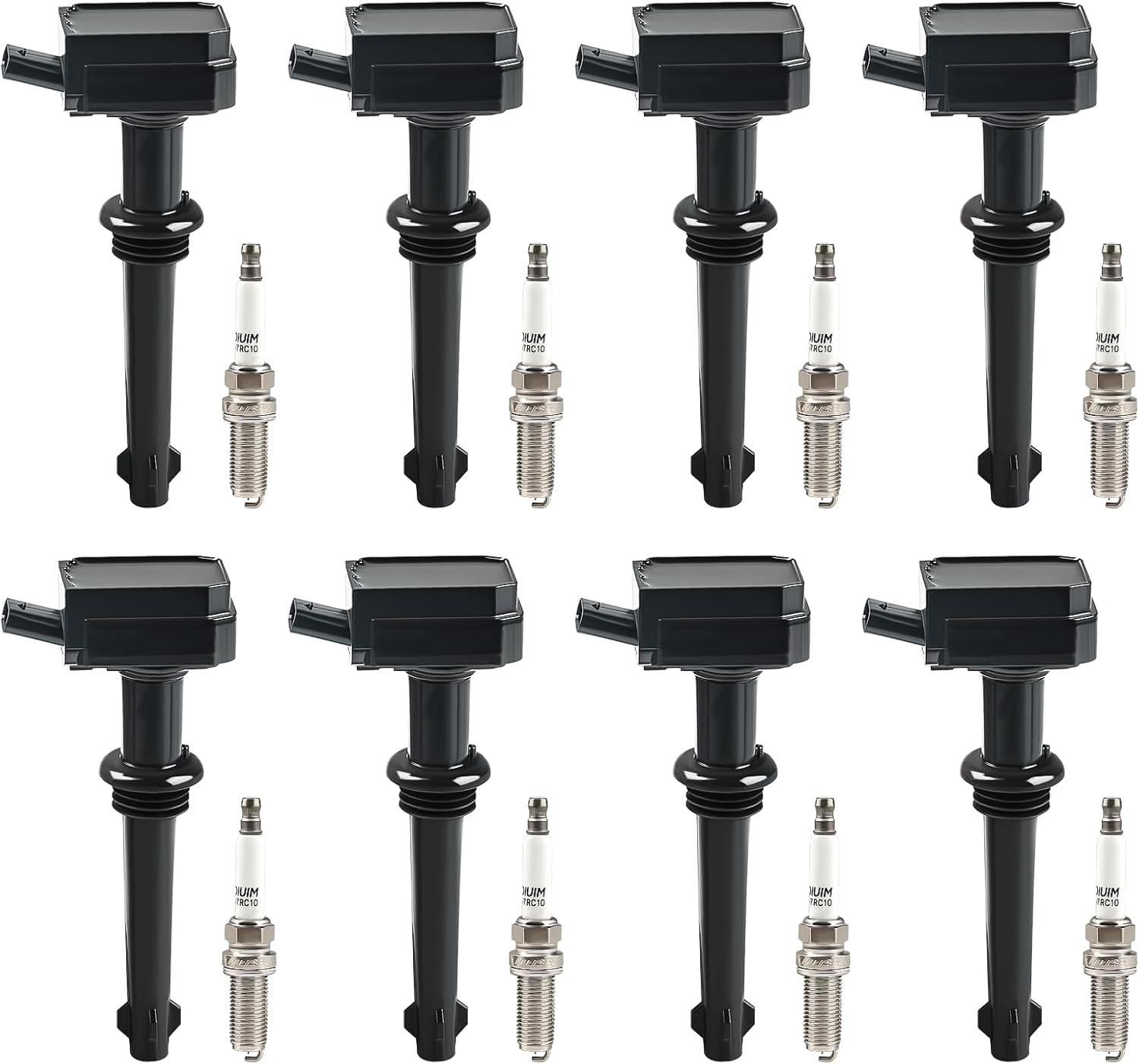 JDMON Ignition Coils Pack with Spark Plug Compatible with Land Rover Range Rover 10-12,Range Rover Sport&LR4 10-13, Jaguar XJ XF XK XKR XFR 10-12 5.0L UF-618 94940 LR010687