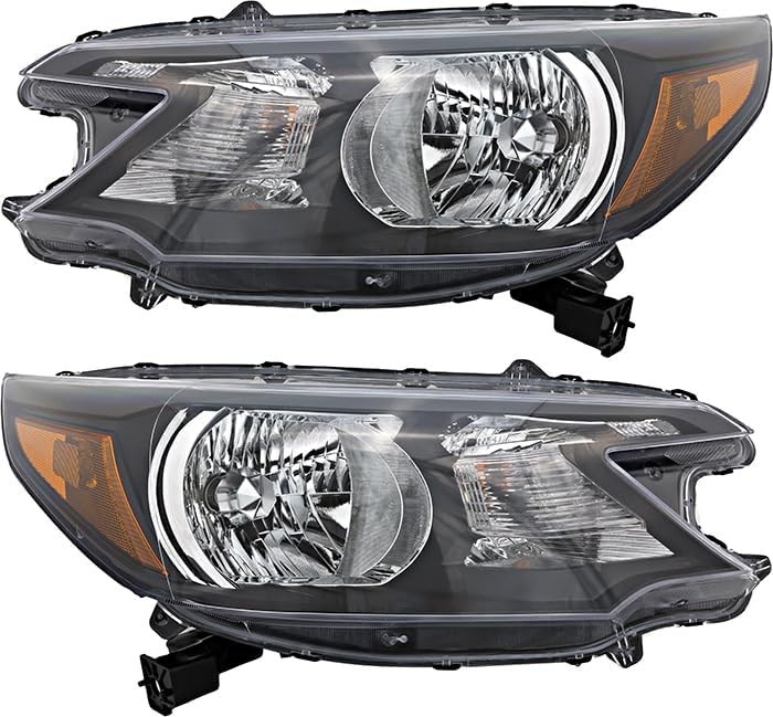 Compatible with Honda CRV Headlights Lamps Set 2012 2013 2014 Halogen Driver and Passenger Side