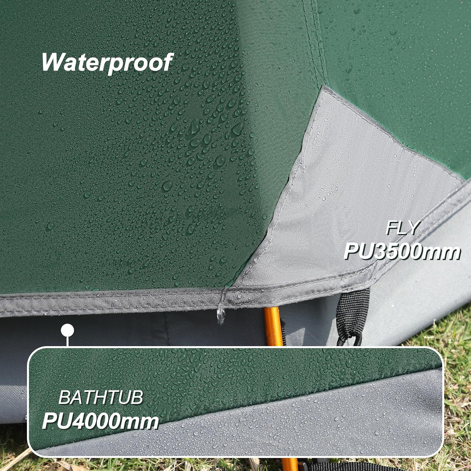 camppal 1 Person Tent for Camping Hiking Mountain Hunting Backpacking Tents 4 Season Resistance to Windproof Rainproof and Waterproof