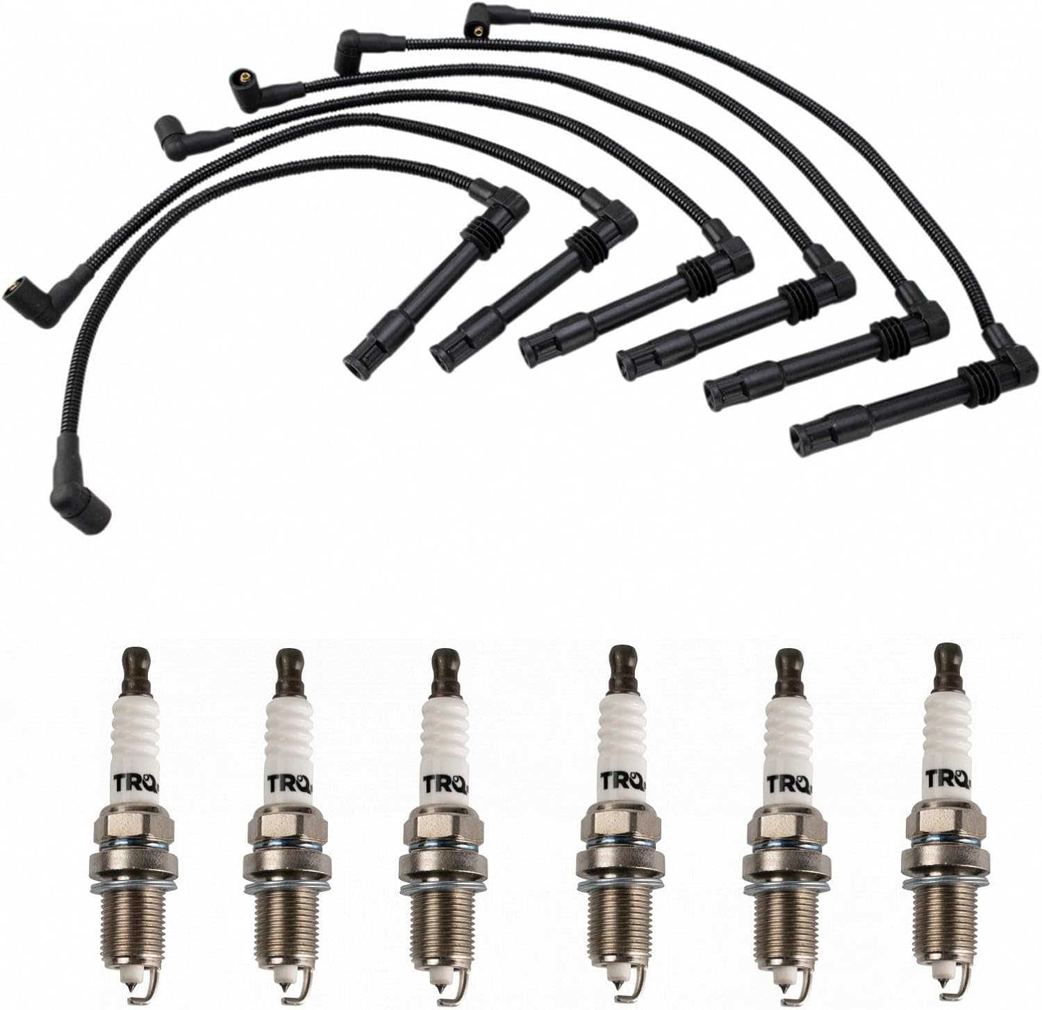Ignition Kit Spark Plugs Wire Set Compatible with 2003 Volkswagen Passat