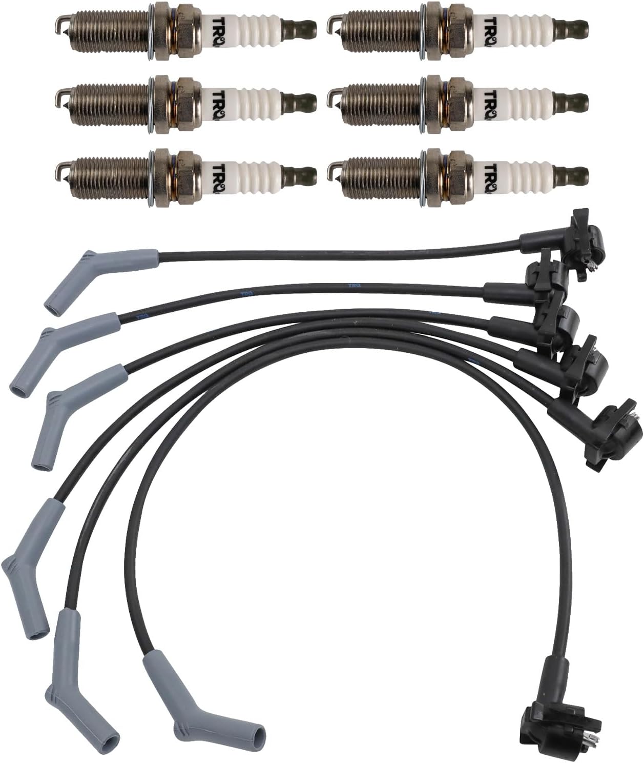 TRQ Spark Plug Kit 7 Piece Iridium Spark Plugs Compatible with 1997-2000 Ford Explorer Ranger Mazda B4000