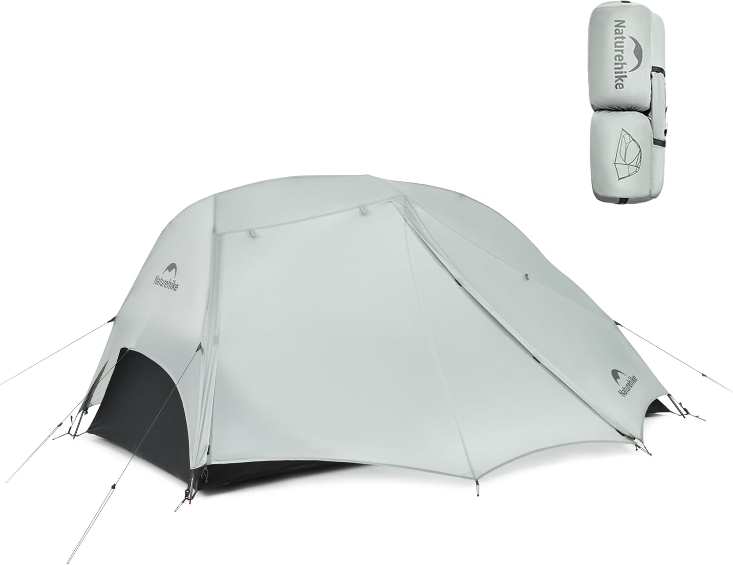Naturehike Star River UL Lightweight 2 Person Tent for Camping 15D Ultralight Silicone Coated Fabric Weighs only 50.82oz Compact Storage Waterproof Double Canopy and Door Aluminum Pole Anti-mosqui