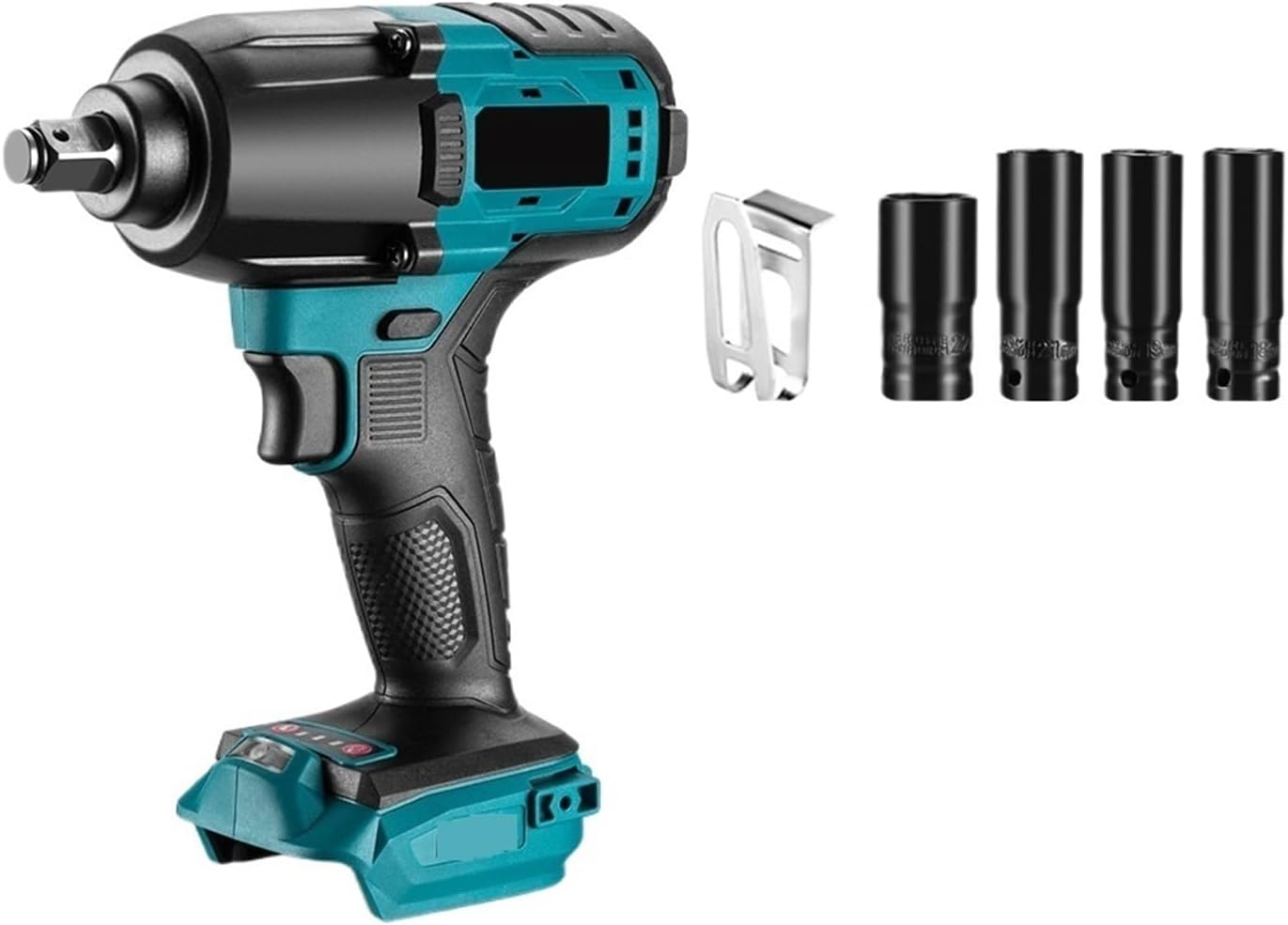 Impact Driver 1200N.m Brushless Electric Impact Wrench 1/2 Inch Cordless Rechargeable Screwdriver Power Tools for 18V Battery(2 Batteryset a)