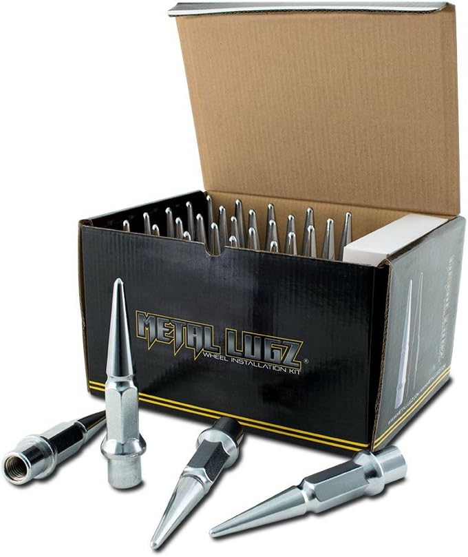 Spiked Lugz - Dually Chrome 14x1.5 Thread 4.9