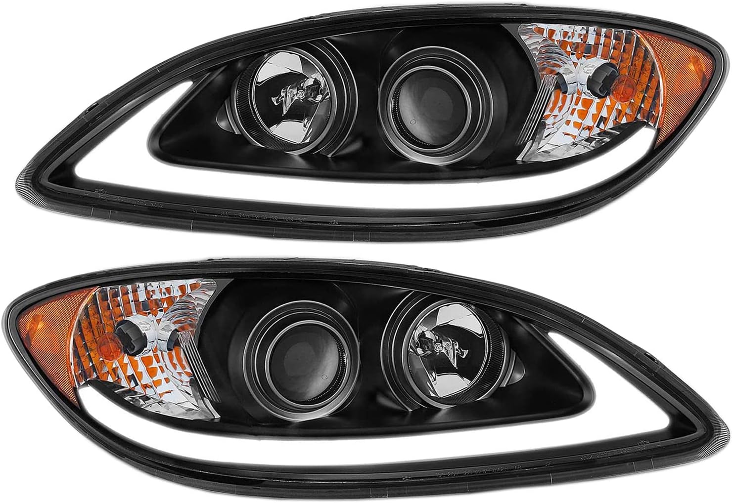 Auto Parts Avenue APA Replacement Headlight with Projector Chrome for ProStar 2008-2016 Pair Passenger and Driver Side