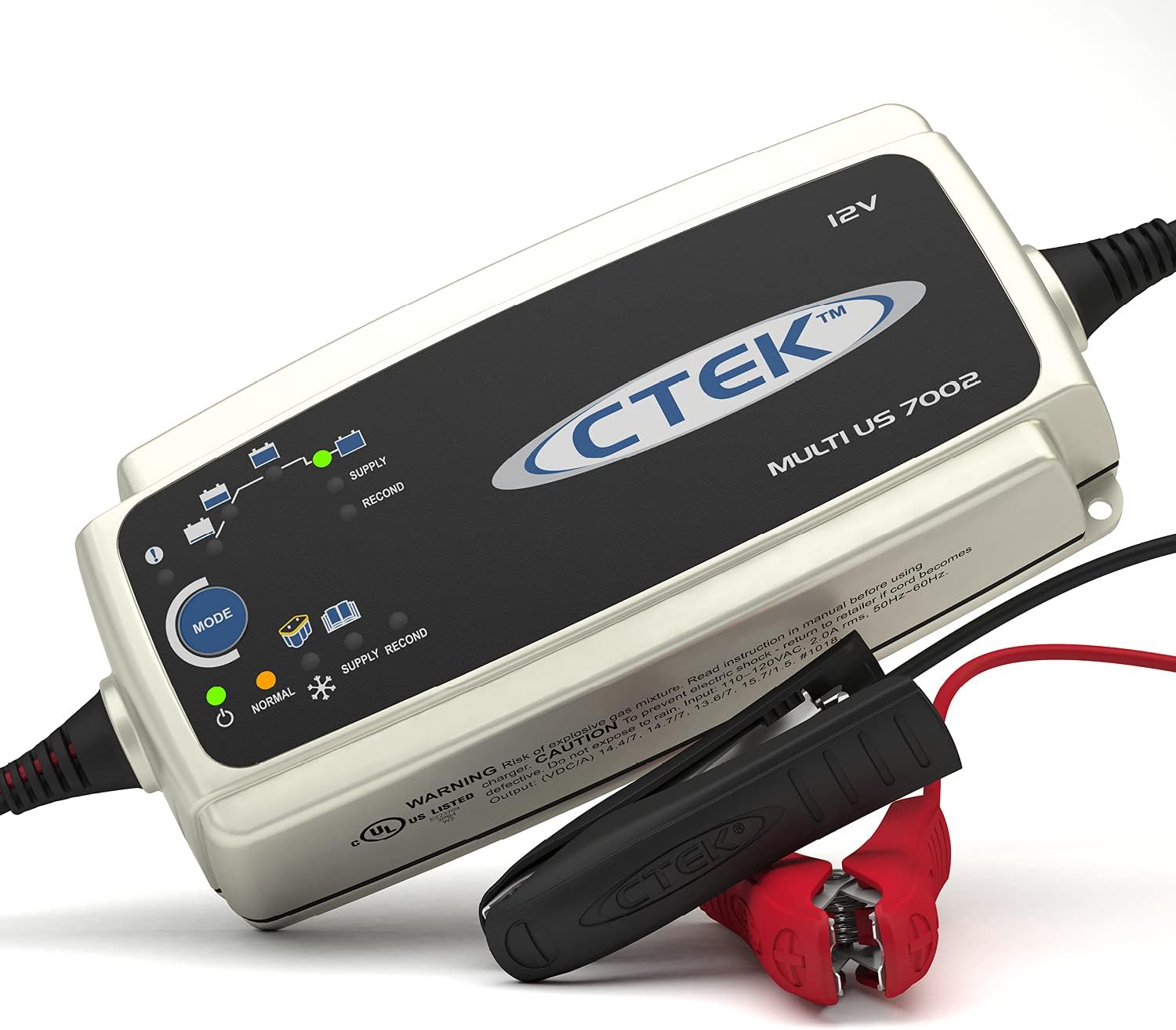 CTEK Multi US 7002, 12V Battery Charger for Cars, SUVs and Trucks, All Weather Smart Charger, Battery Desulfator, Power Supply Mode and Reconditioning Mode