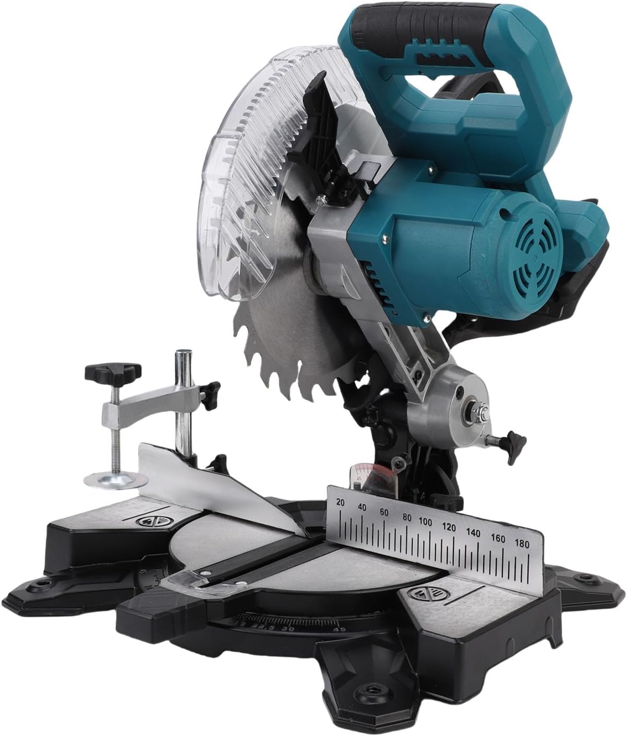 Yunseity 24T 3600 RPM Brushless Electric Miter Saw, 0-45° Bevel Cuts, 60x120mm Cutting Capacity, Dual Hand Start & Lock Mechanism, for BL1840 Batteries
