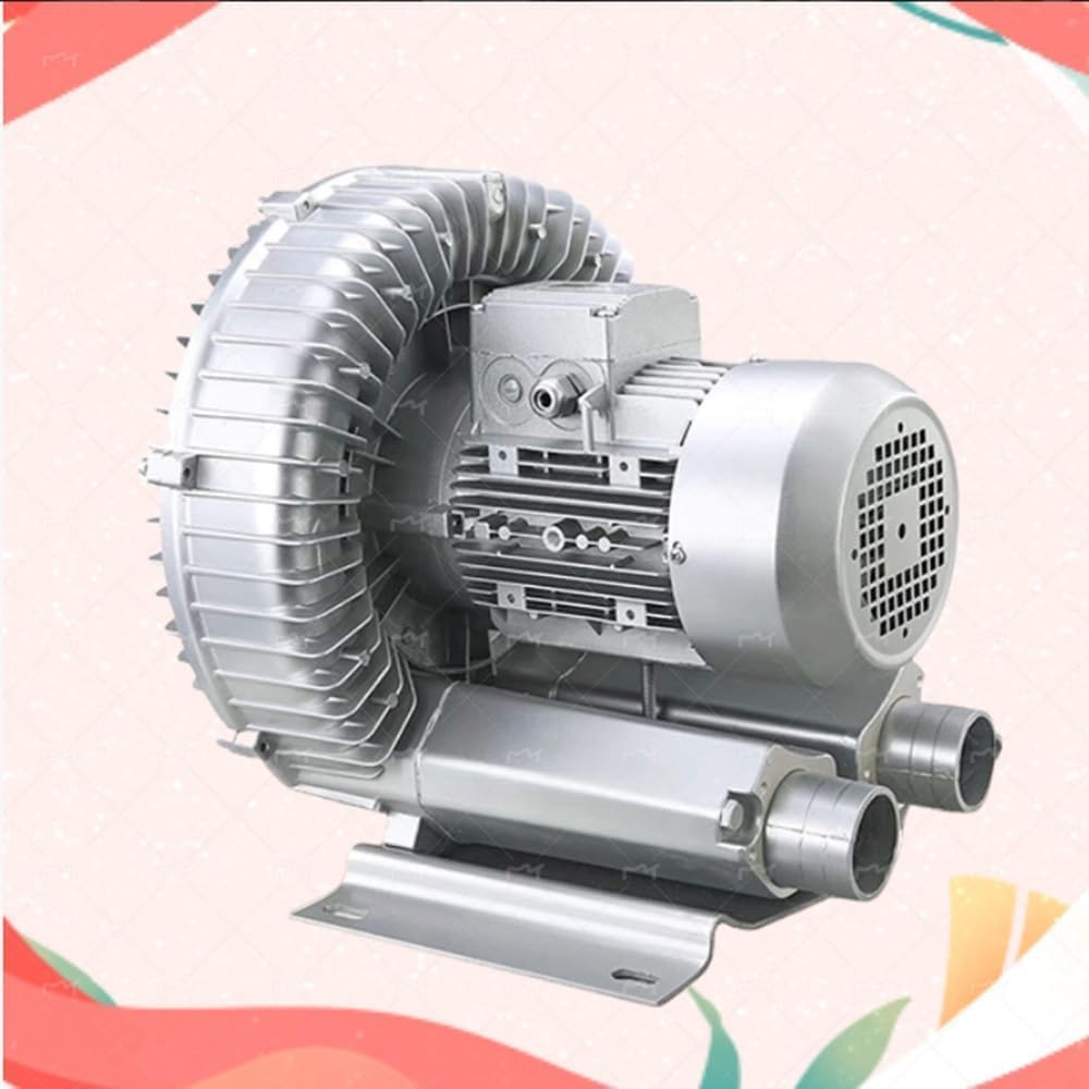 High-Pressure Vortex Ring Blower 180W, 110V 50Hz Industrial Vacuum Pump for Fish Pond Air Blowing, Single Phase Vortex Blower for Efficient Water Aeration