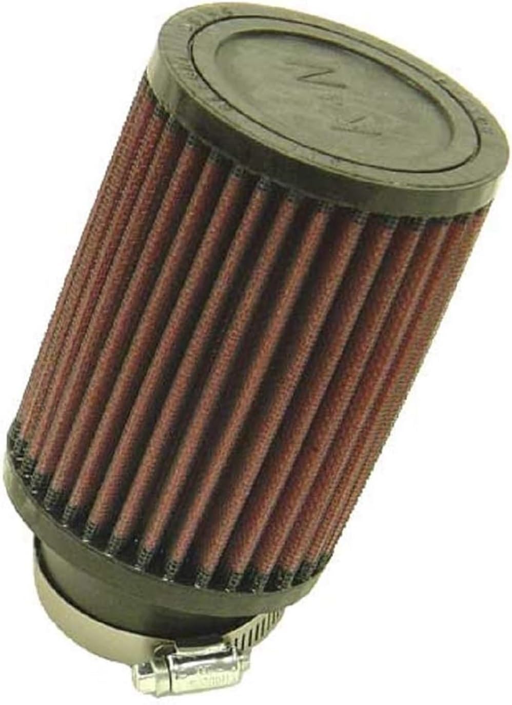 K&N High-Flow Original Lifetime Universal Clamp-On Air Filter: High Performance, Premium, Washable: Flange Diameter: 2.25 In, Filter Height: 5 In, Flange Length: 1 In, Shape: Round, RU-1710