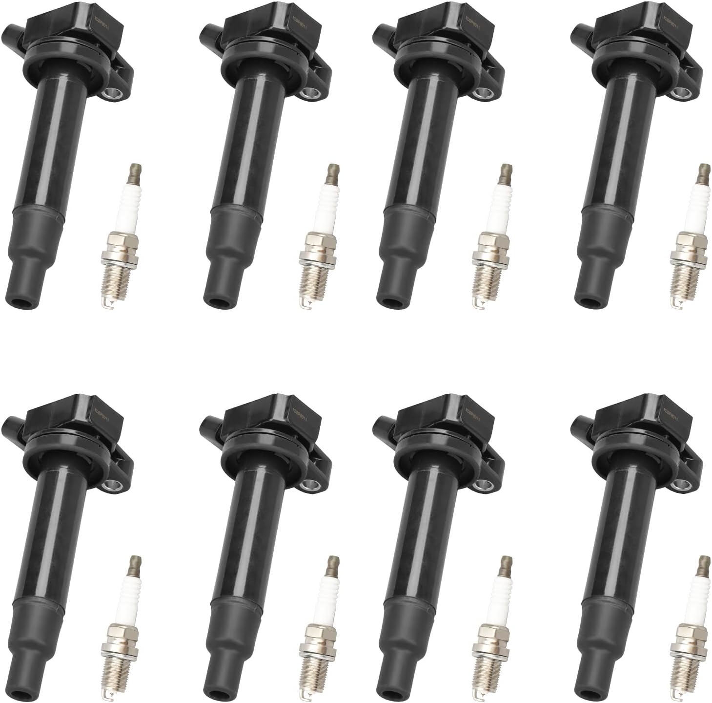 MAYASAF UF230 Ignition Coils and Spark Plugs Set of 8 Fit for Lexus 2003-2009 GX470, 2001-2006 LS430, 2002-2010 SC430, for Toyota 2003-2009 4Runner, 1998-2007 Land Cruiser, 2000-2009 Tundra