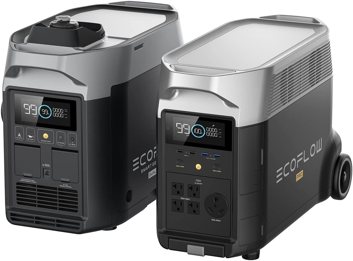 EF ECOFLOW 3200W DC Fast Charging Dual Fuel Smart Generator with LPG and Gas Support, Smart Control, for Home Power Backup, Emergency, Compatible with DELTA Pro 3 / DELTA Pro