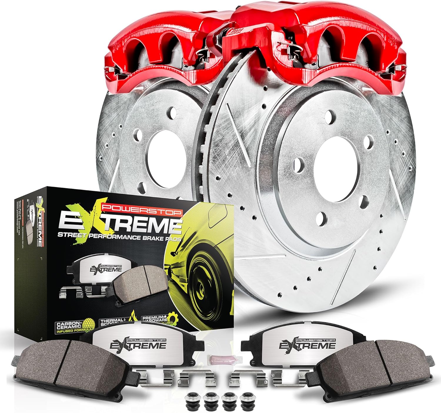 Power Stop KC2384-26 Front Z26 Street Warrior Brake Kit Honda For Honda Civic 2006-2011 [Model Specific]