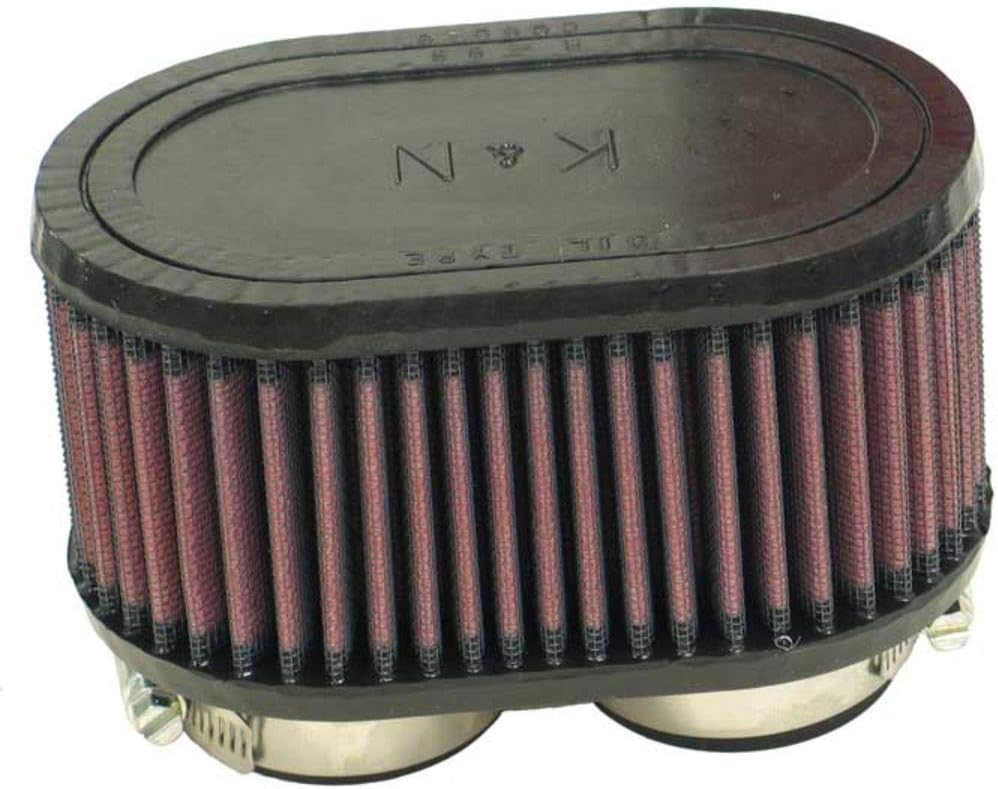 K&N High-Flow Original Lifetime Universal Clamp-On Air Filter: High Performance, Premium, Washable: Flange Diameter: 1.875 In, Filter Height: 3 In, Flange Length: 0.625 In, Shape: Oval, R-0990