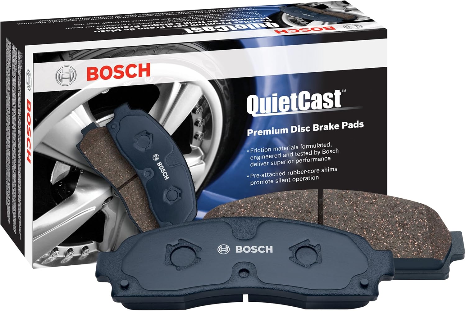 BOSCH BP1381 QuietCast Premium Semi-Metallic Disc Brake Pad Set - Compatible with Select BMW X5, X6; FRONT