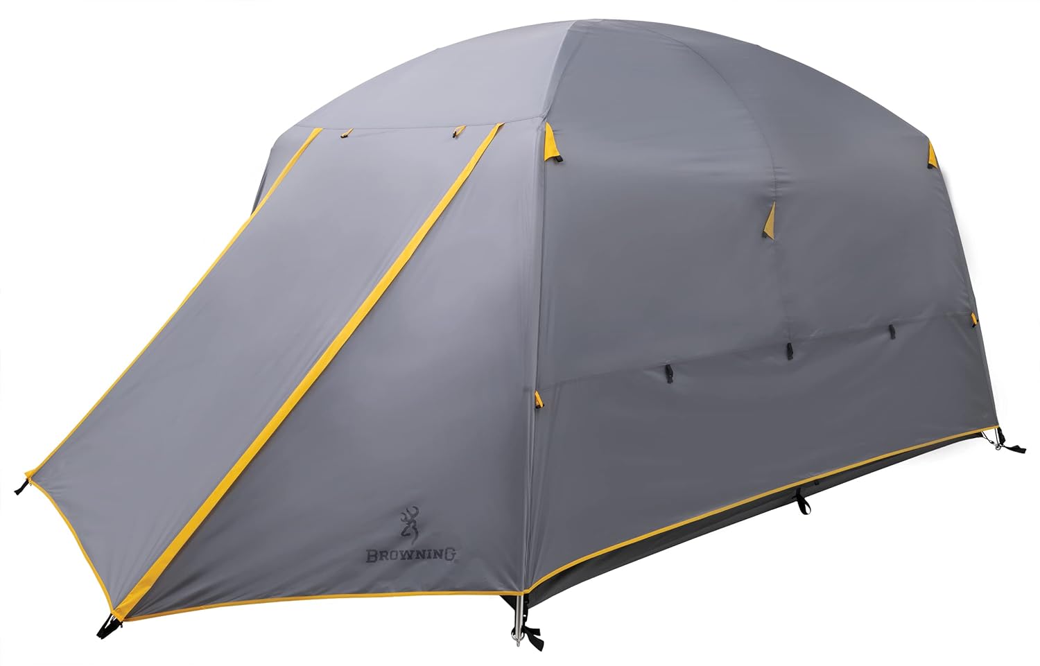 Browning Camping Glacier 4-Person Tent, Free-Standing Cabin Style with Full Coverage Fly