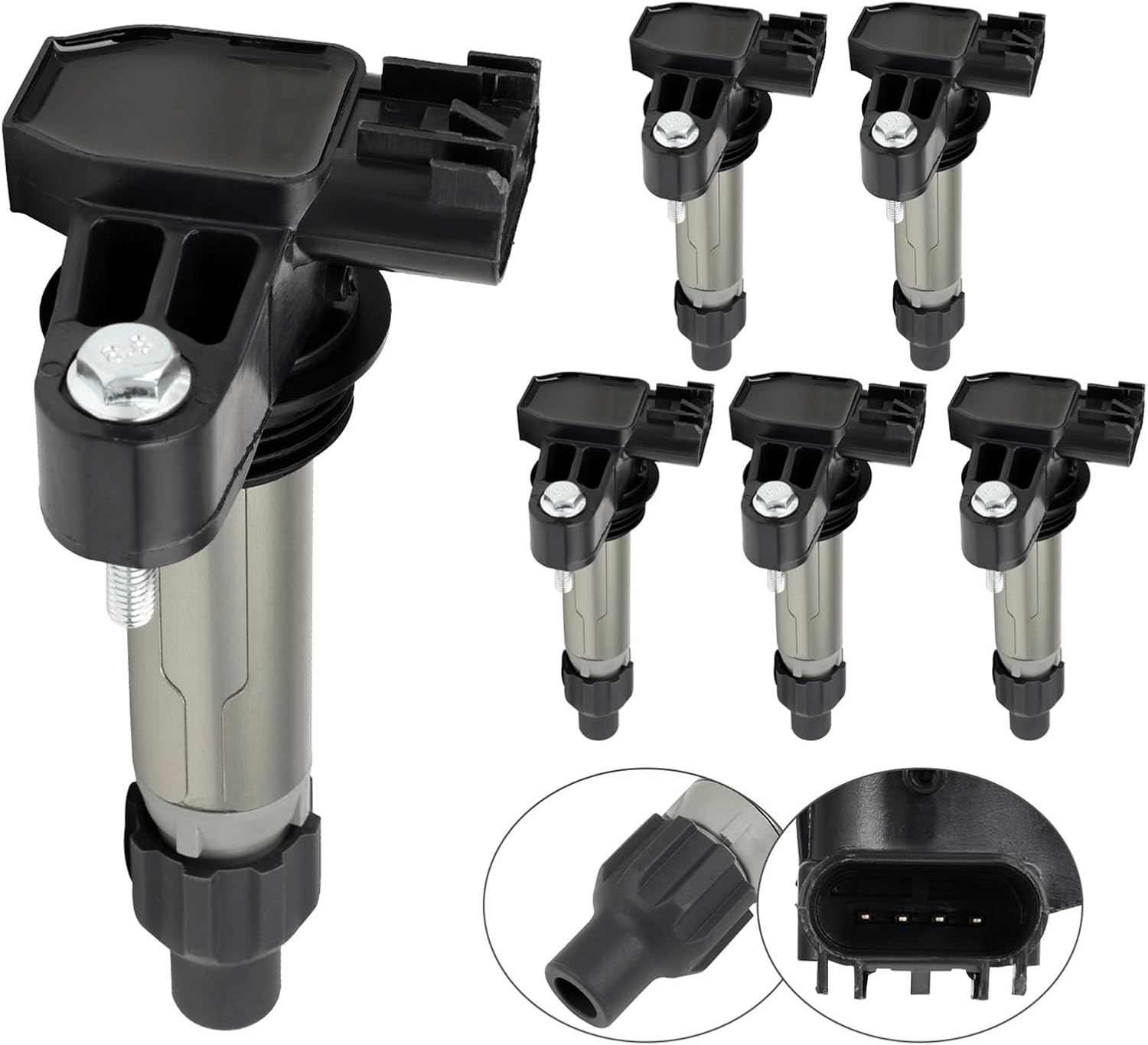 ROADFARt Ignition Coil Pack Set of 6 for GMC Acadia for Cadillac CTS for Buick for LaCrosse for Chevrolet Camaro for Impala GN10494 D515C UF569 C1555