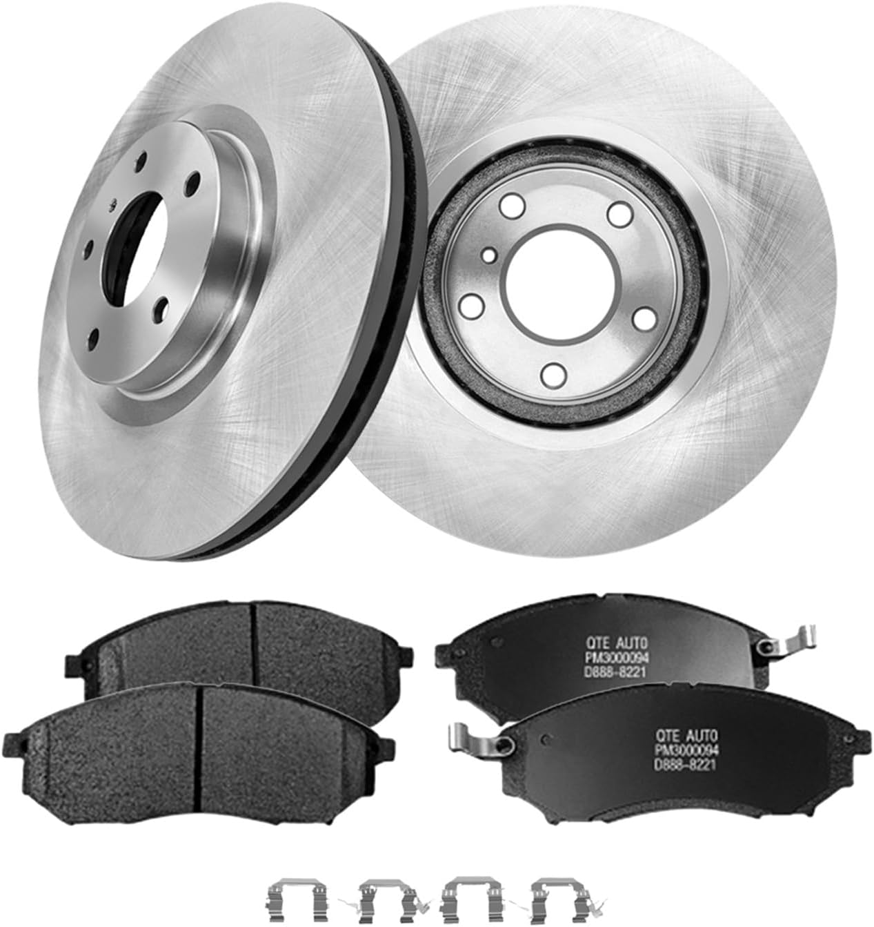 PM Auto Set of 6 Front 320mm Brake Disc Rotors-Ceramic Brake Pad Kit Replacement For 2011 Infiniti M37