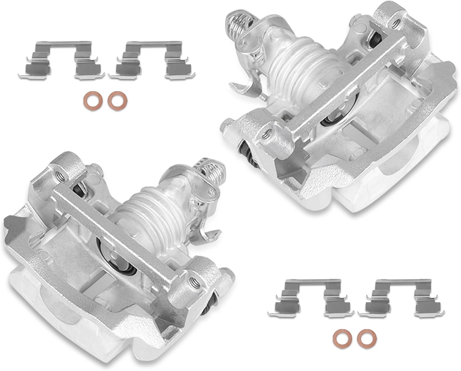 Rear Brake Caliper Set Right + Left Assembly w/Bracket 18-B5011 18-B5010 Compatible for Chevy Impala Allure Lacrosse Grand Prix 2005-2016 (Set of 2)