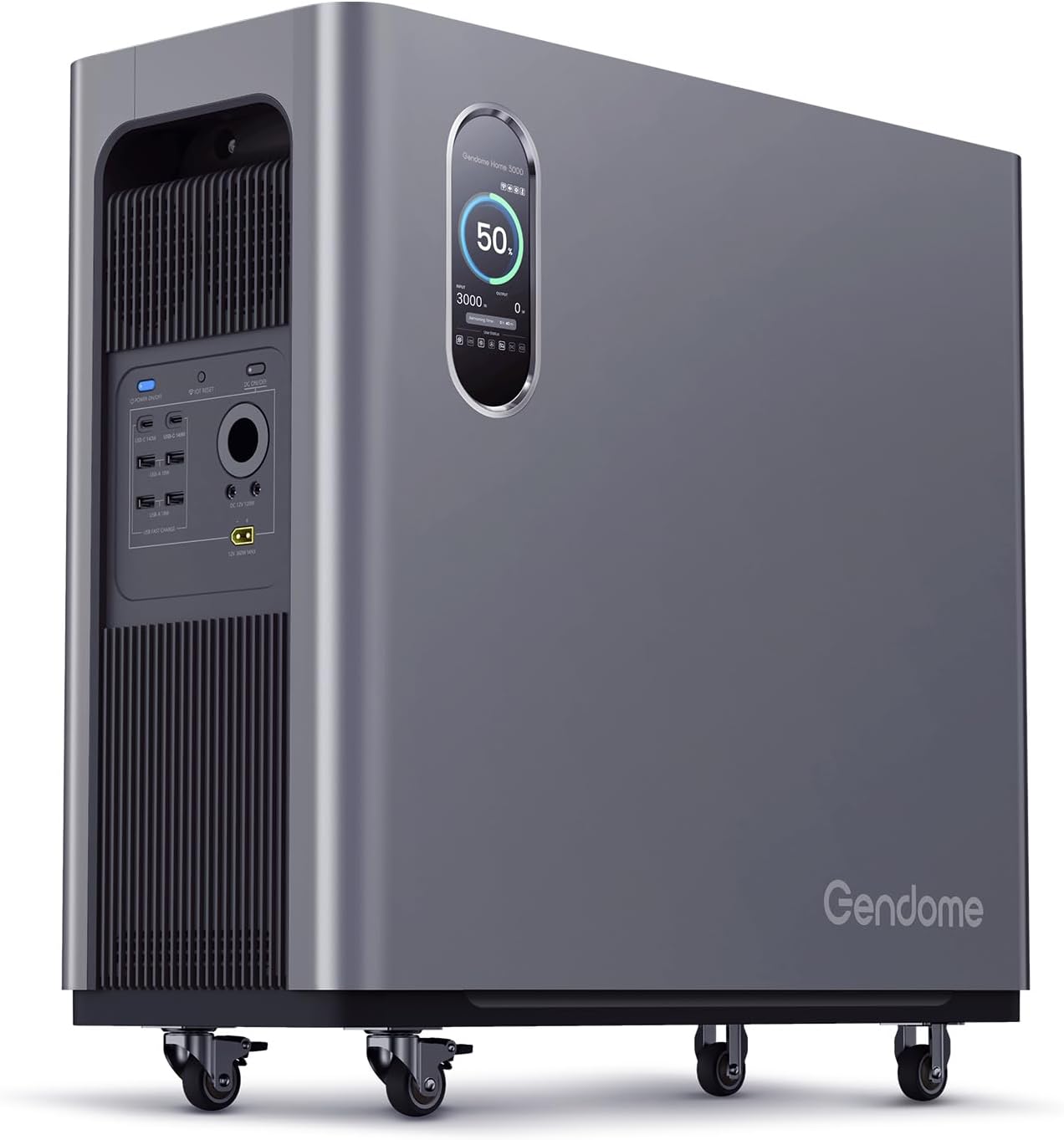 Portable Power Station Home3000, 3072Wh LiFePO₄ Battery, 3000W AC/140W USB-C Output, 17 Output Ports, Power Station for Home Use RVs Camping Emergencies