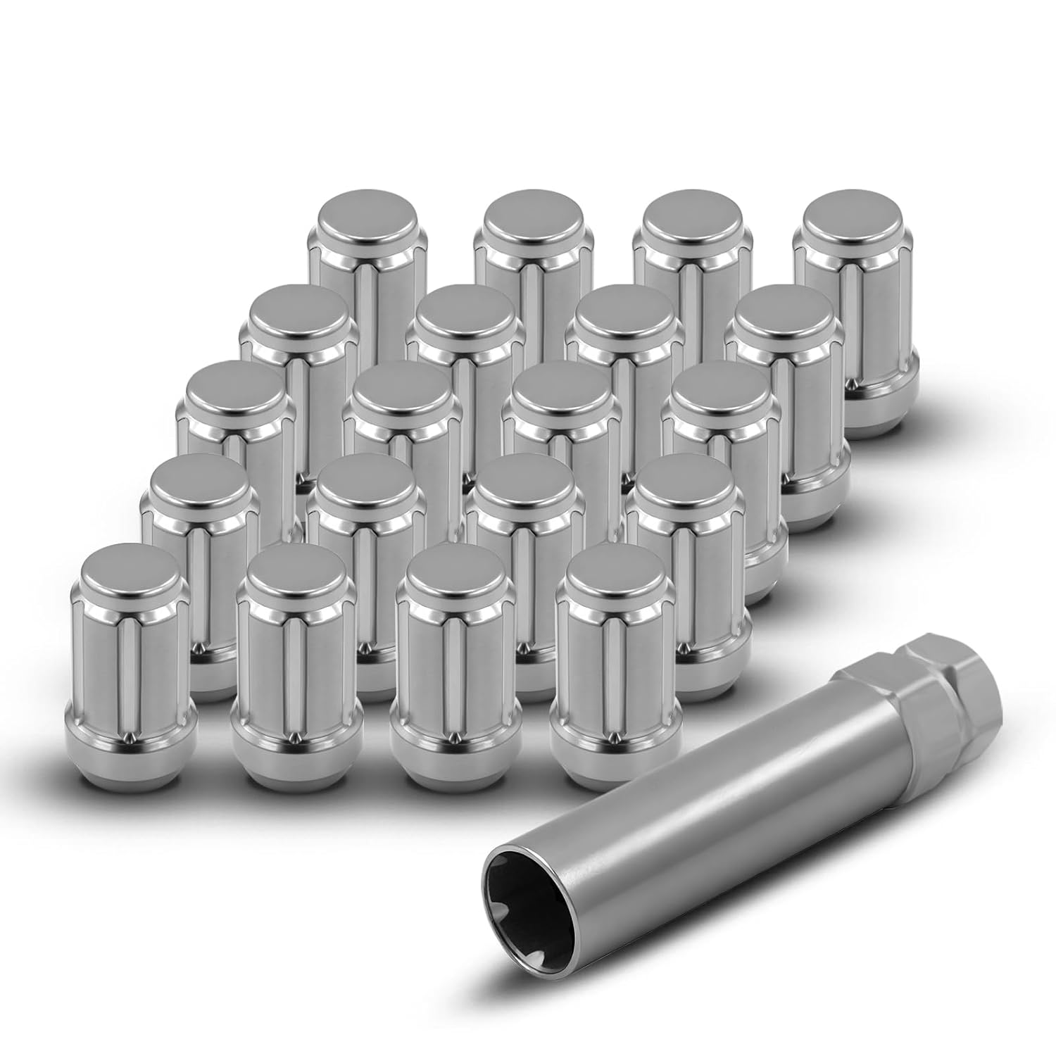 Titanium M12x1.5 Lug Nuts - 20pc Ultra-Light Closed End Wheel Nuts | High-Strength & Corrosion-Resistant Titanium Alloy | 60-Degree Conical Seat & One-Piece Design | for Aftermarket Wheels