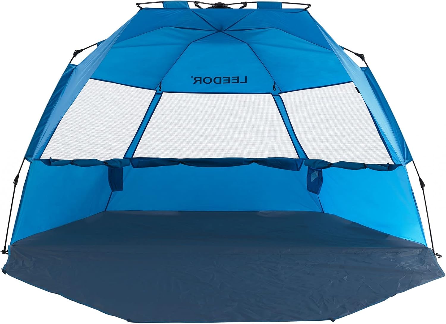 Leedor Beach Tent Sun Shelter Instant Beach Umbrella Easy Cabana with UPF 50+ UV Portable Windproof Pop Up Shade for 3 to 4 Person for Family Patent Pending