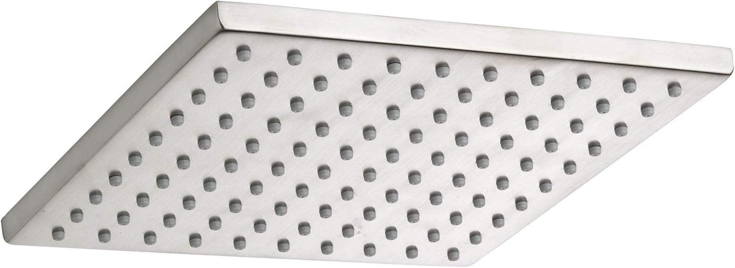 American Standard 1660688.295 8-Inch Square Rain Showerhead, 2.5 gpm, Satin Nickel