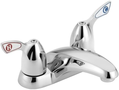 Moen 8140 Commercial Two Handle Lavatory without Drain Assembly, Chrome