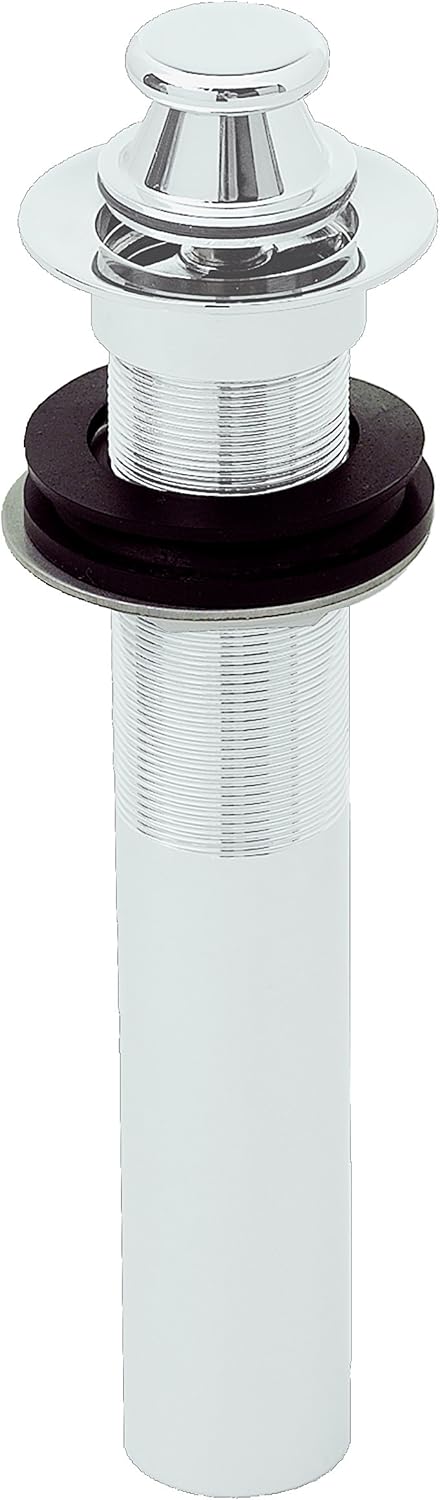 Westbrass D410-12-50 Lift & Turn Lavatory Drain without Overflow Holes - Exposed, Powder Coat White