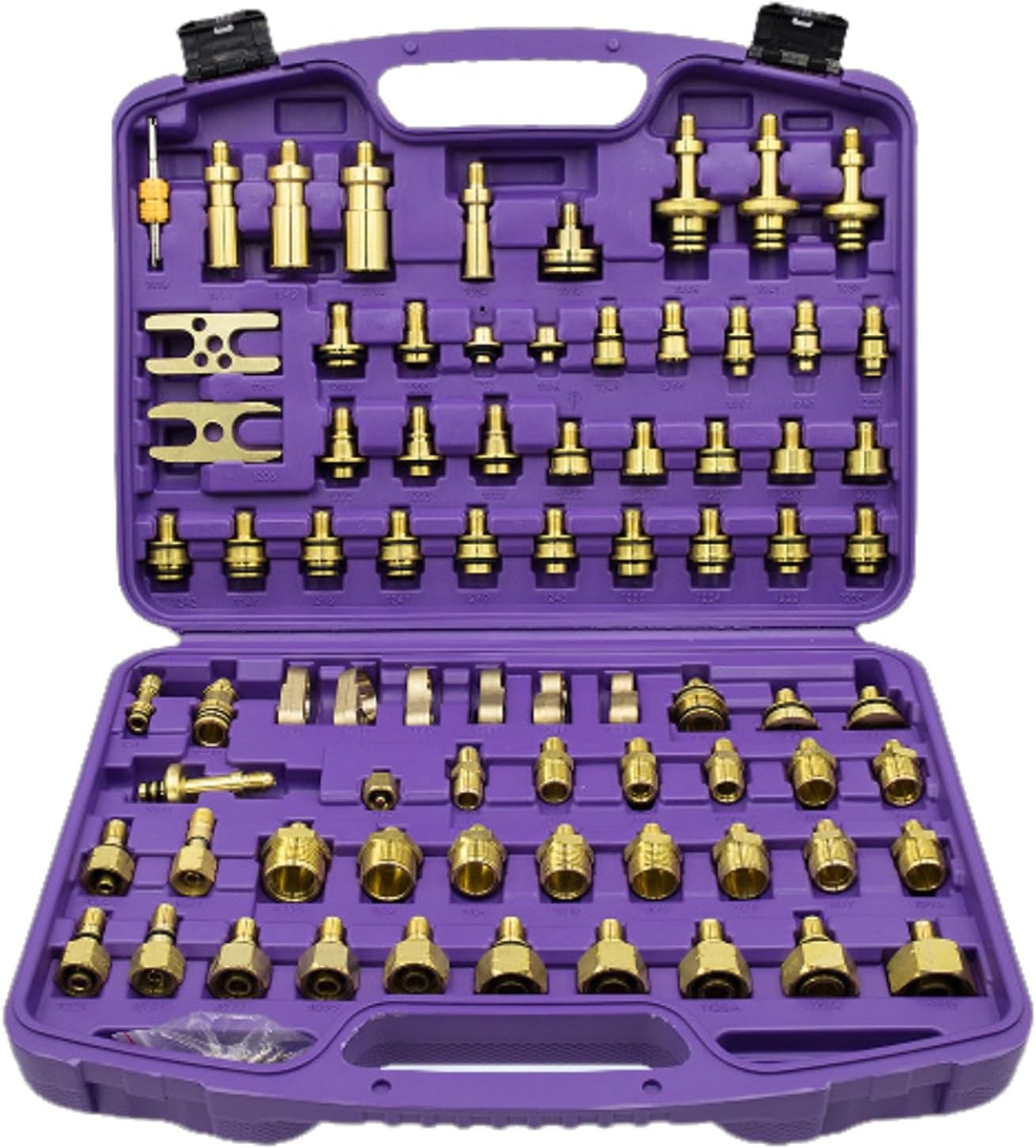 77PCS Automotive AC Leak Detector Kit, Car Air Conditioner Leak Detector, Air Conditioning Leak Test Tool Kit for AC Compressor Radiator Evaporator Repair Car Truck Construction Vehicles