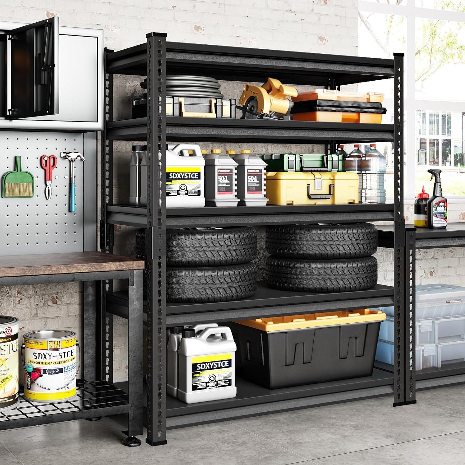 Garage Shelving Heavy Duty 2500LBS Loads, 48