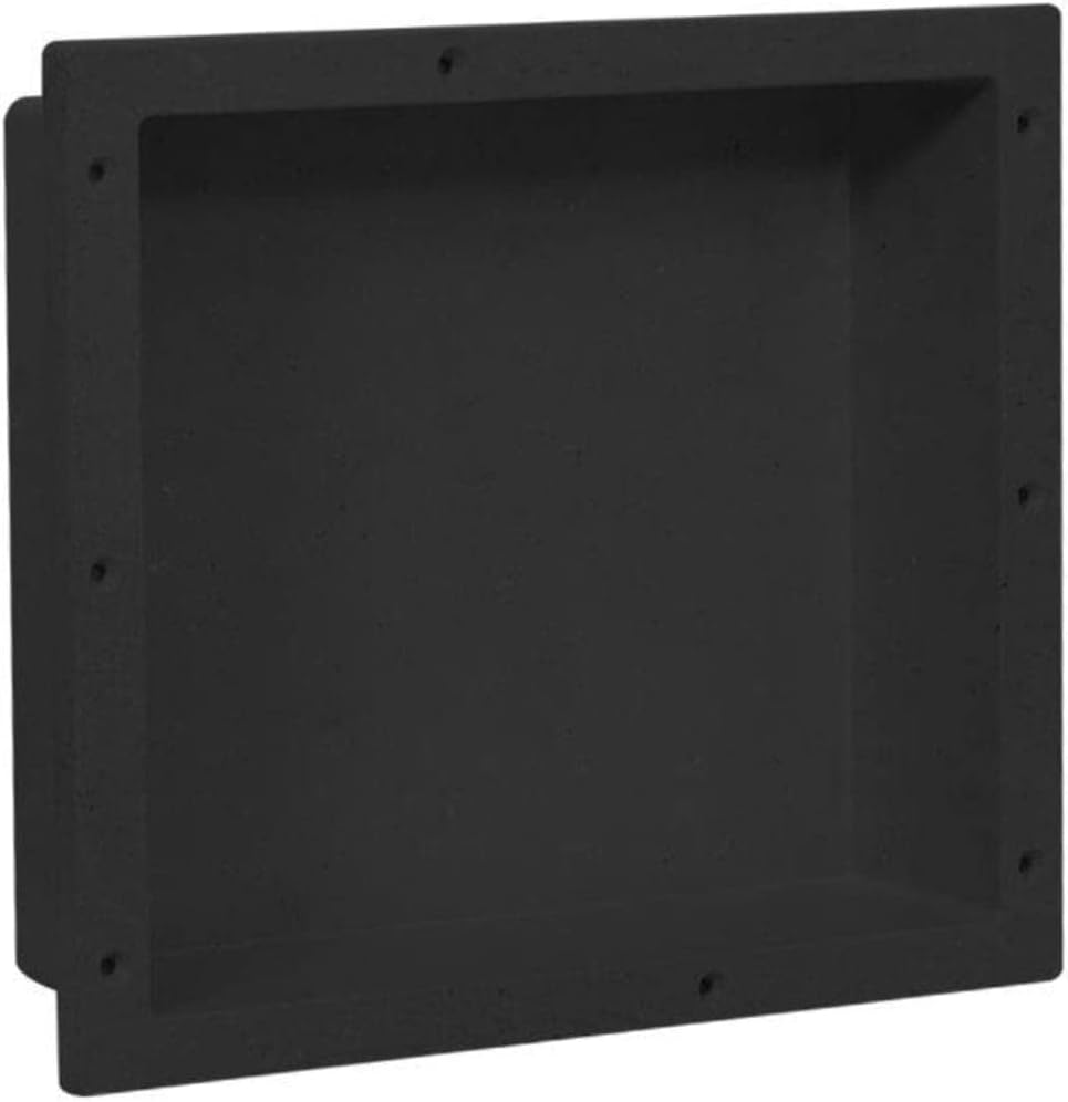 Shower Niche Matt Black 16.1