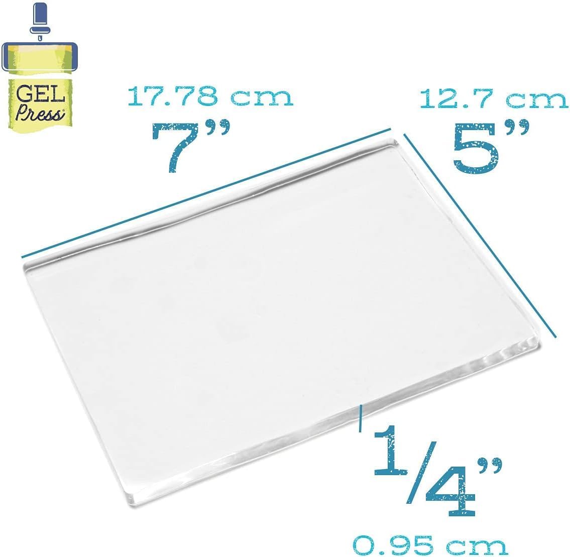 Gel Press Monoprinting Print Plates – 5” x 7” Gel Plate Class Pack Value Pack - Printmaking Supplies - Reusable Gel Printing Plates for Press Art for Card Making, Scrapbooking, Arts and Crafts 6-Pack