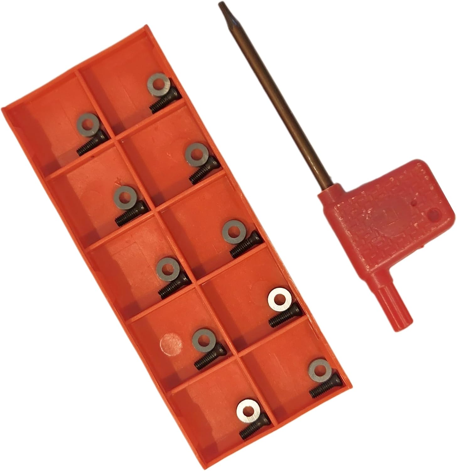 C-HORSE 10 Micro Round Carbide Inserts – Model 221-626-3 – Includes 10 Screws & Wrench – Precision Cutting Tool Inserts