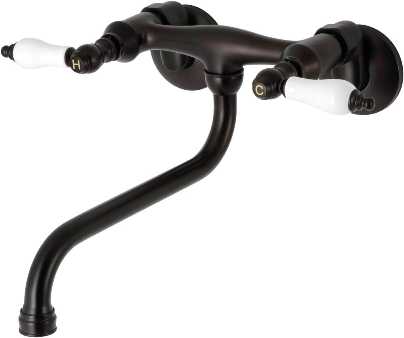 Kingston Brass KS515ORB Wall Mount Bathroom Faucet, Oil Rubbed Bronze