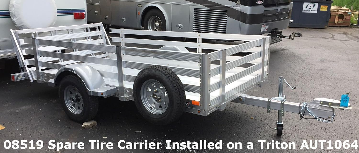 Triton 08519 Aluminum Spare Tire Carrier for Utility, Snowmobile, ATV Trailers