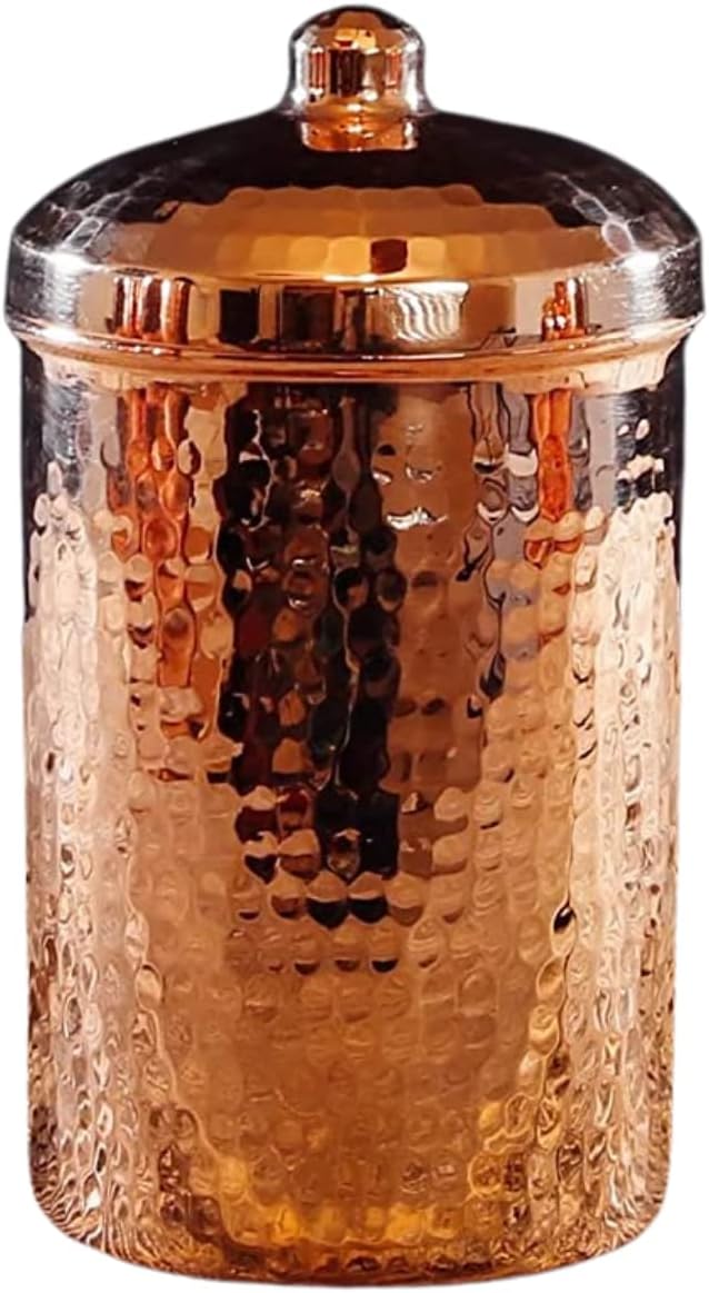 Sertodo Copper Kitchen Compost Canister | Heavy Gauge, Hand Hammered, 100% Pure Copper | Stylish and Sustainable (2 qt, Peacock Patina)