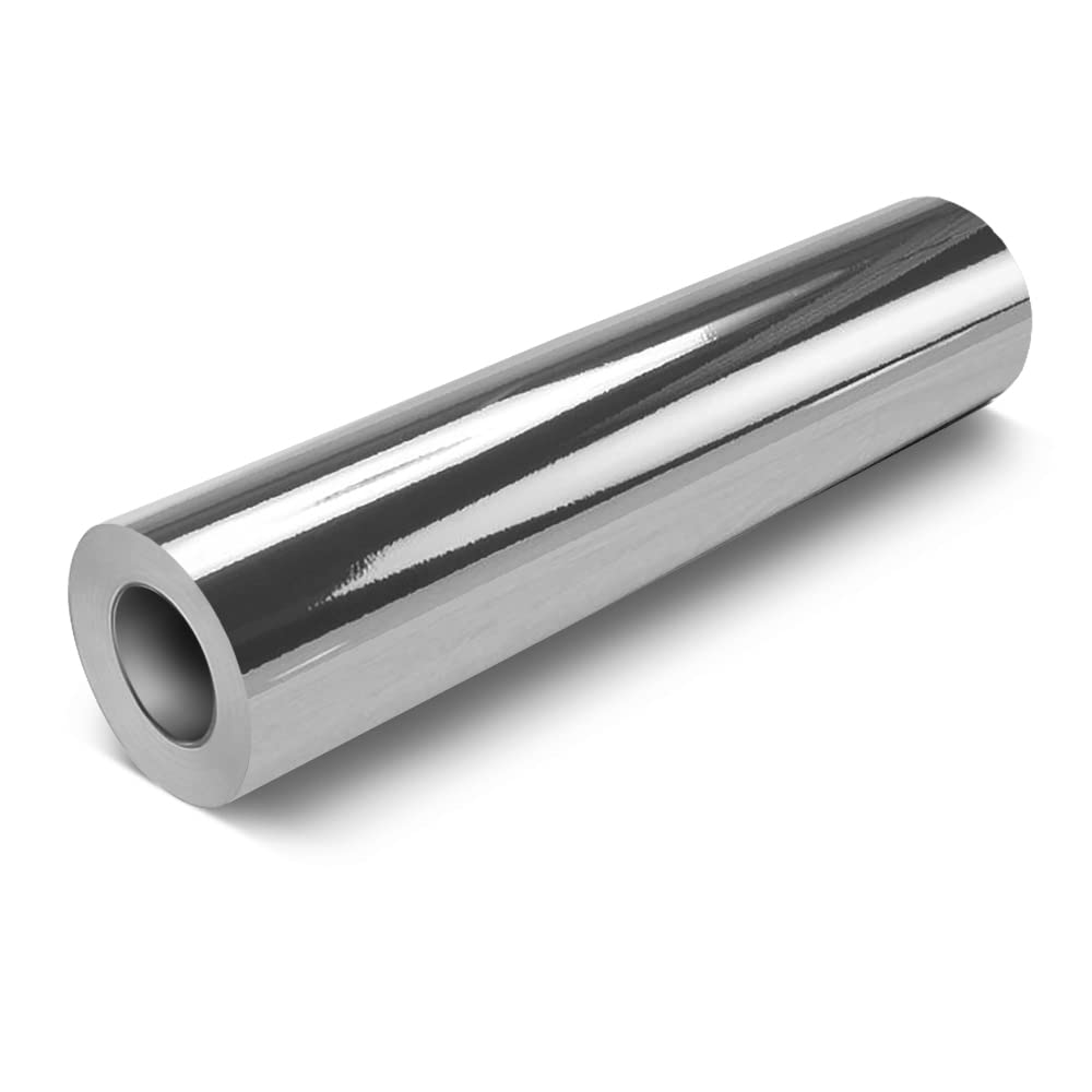 VViViD Chrome Silver Gloss DECO65 Permanent Adhesive Craft Vinyl for Cricut, Silhouette & Cameo (300ft x 11.8