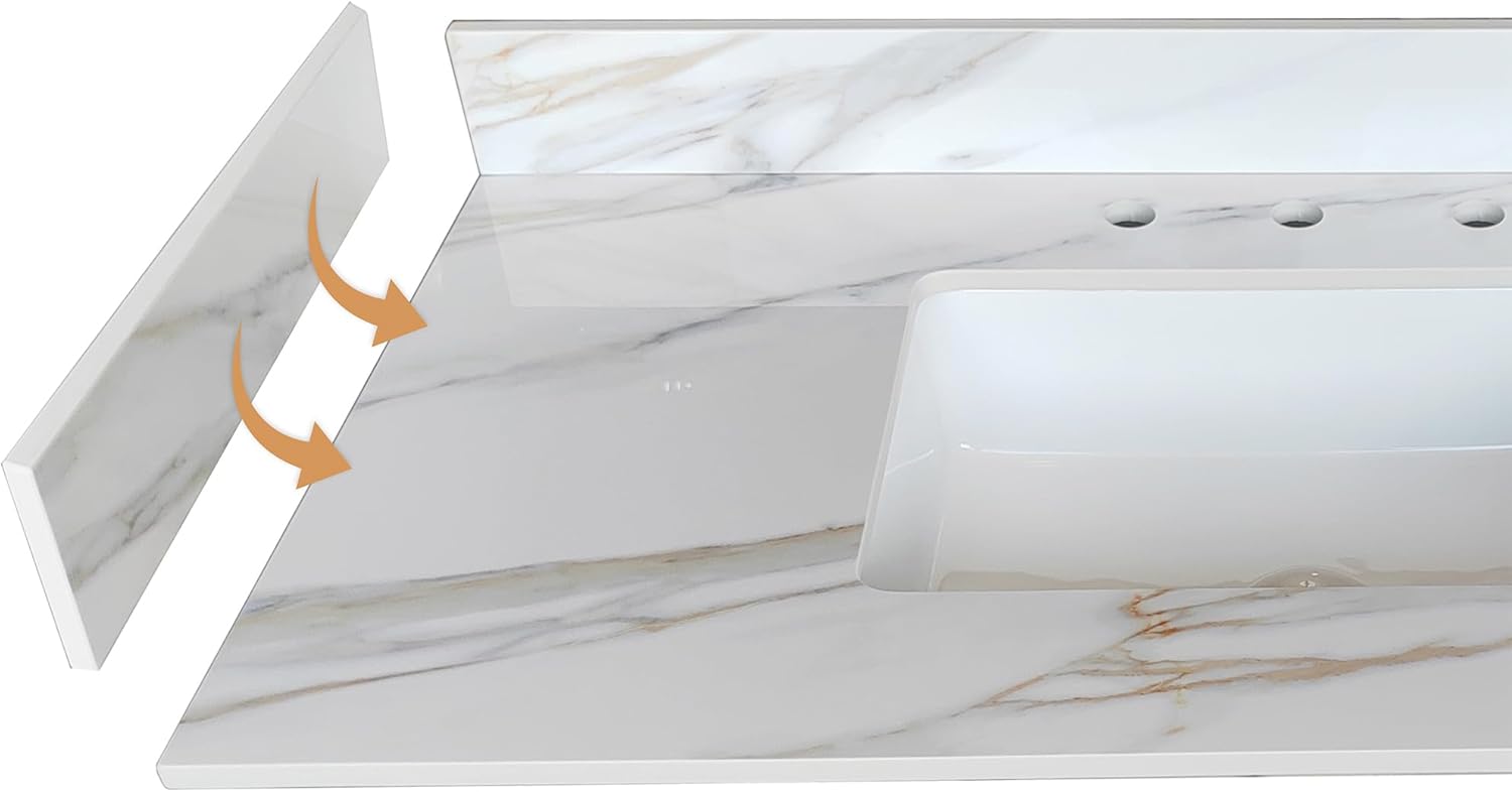 Vanity Top, Side Splash