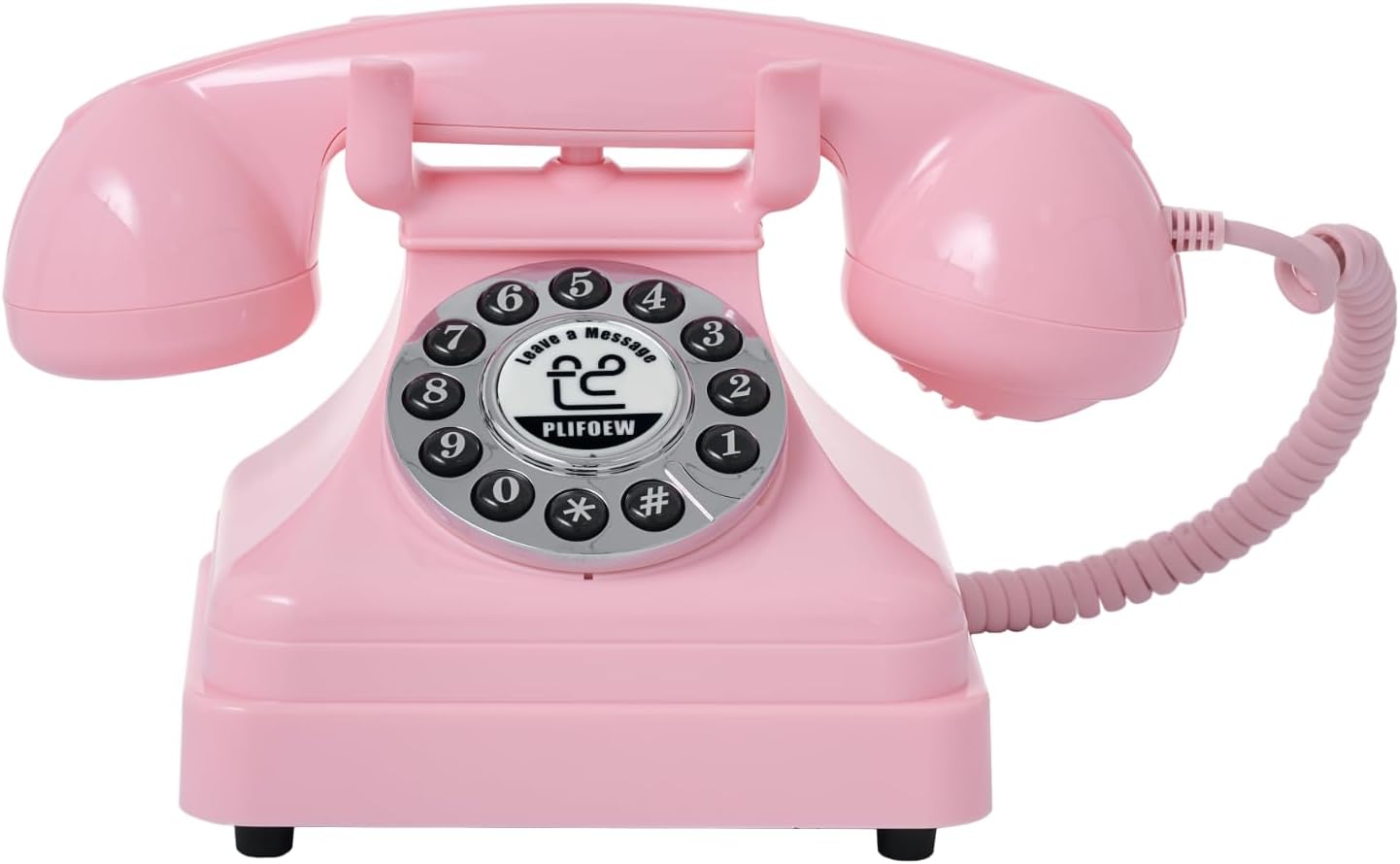 Audio Guest Book Wedding Phone,Audio Guestbook Phone Vintage Style Audio Message Voicemail for Graduation Retirement Party Birthdays Baby Shower Special Occasions (Pink)