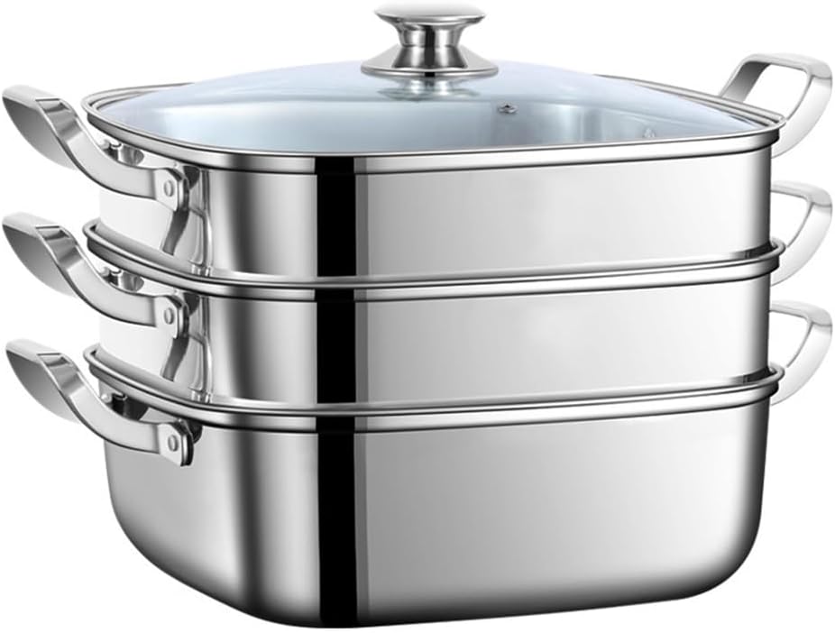 Square Steamer Household Stainless Steel Thickened Drawer Multi-function Gas Induction Cooker Universal
